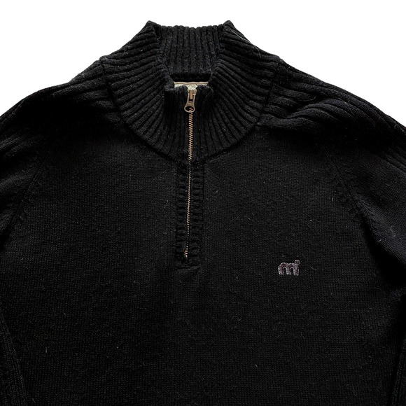 Mistral Sweater Womens Size S Small Black 1/4 Zip Acrylic Pullover Sweater - Picture 7 of 12